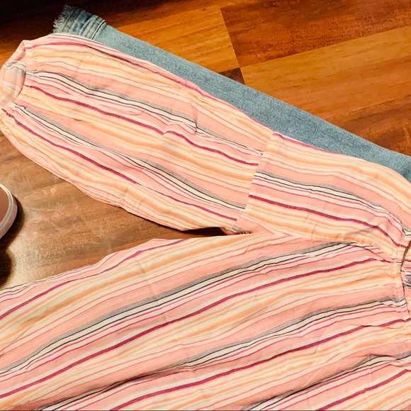 NWT Gap pink stripes blouse sz “L” - Picture 3 of 8